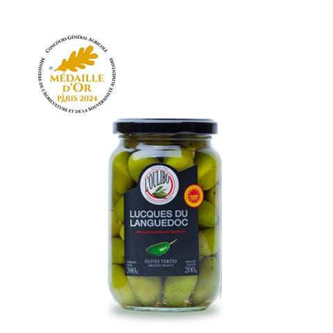 200 g Lucques du Languedoc grĂžnne oliven fra Oliviers & Co