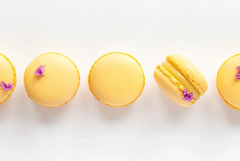 Macarons med mandarinolivenolie