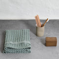 Dusty mint big waffle hand towel, Organic Company, Oliviers & Co