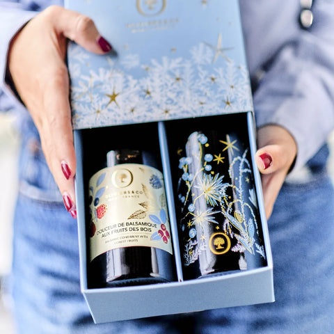 Juleduo med årets juleolivenolie og skovbæreddike fra Oliviers & Co