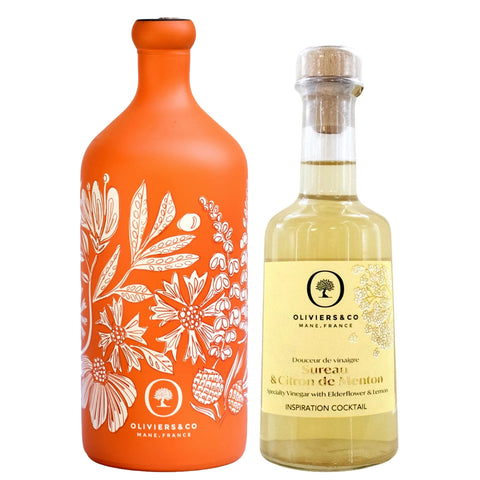 Sommerolie og hyldeblomst-citroneddike, sommerens olie-eddike-sæt, Oliviers & Co