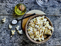 O&CO trøffelpopcorn med hvid trøffelolie og trøffelsalt fra Italien
