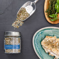 Kryddersalt med havsalt og 10 krydderier til fisk og skaldyr
