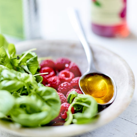 Citronolja och hallonvinäger
