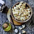 Opskrift på trøffelpopcorn med trøffelolie og trøffelsalt fra Oliviers & Co